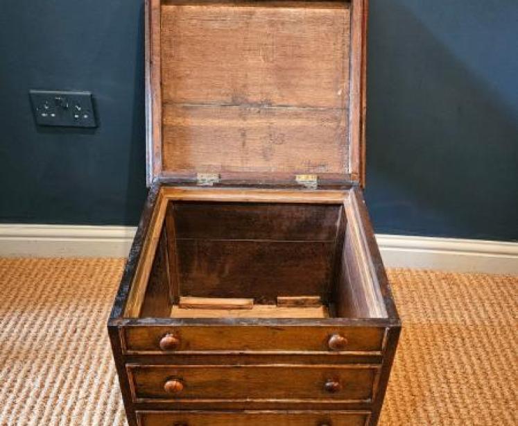 George II Oak Box Coffer  - Image 4