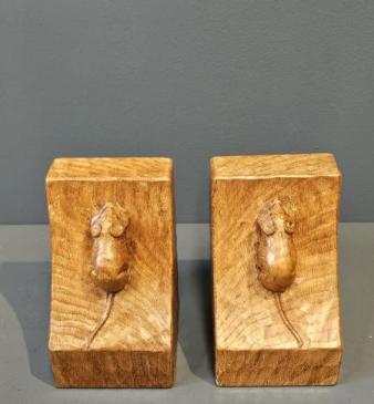 Pair of Thompson of Kilburn Mouseman Book Ends