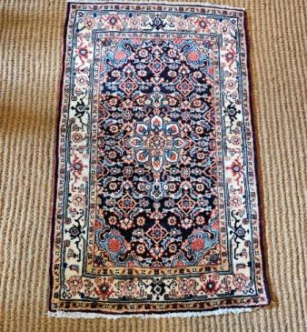 Persian Rug with Navy Blue Background 