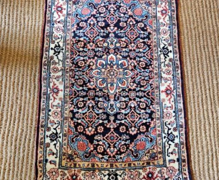 Persian Rug with Navy Blue Background  - Image 1