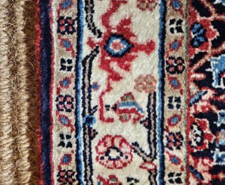 Persian Rug with Navy Blue Background  - Image 5