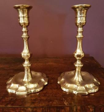 George III Petal Base Candlesticks