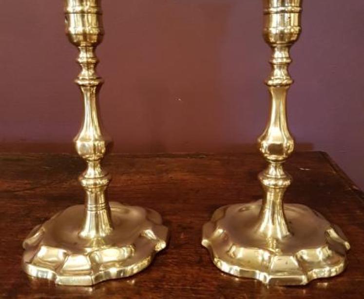 George III Petal Base Candlesticks - Image 1
