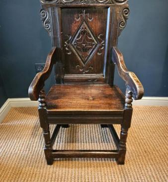 Charles II Oak Wainscot Chair