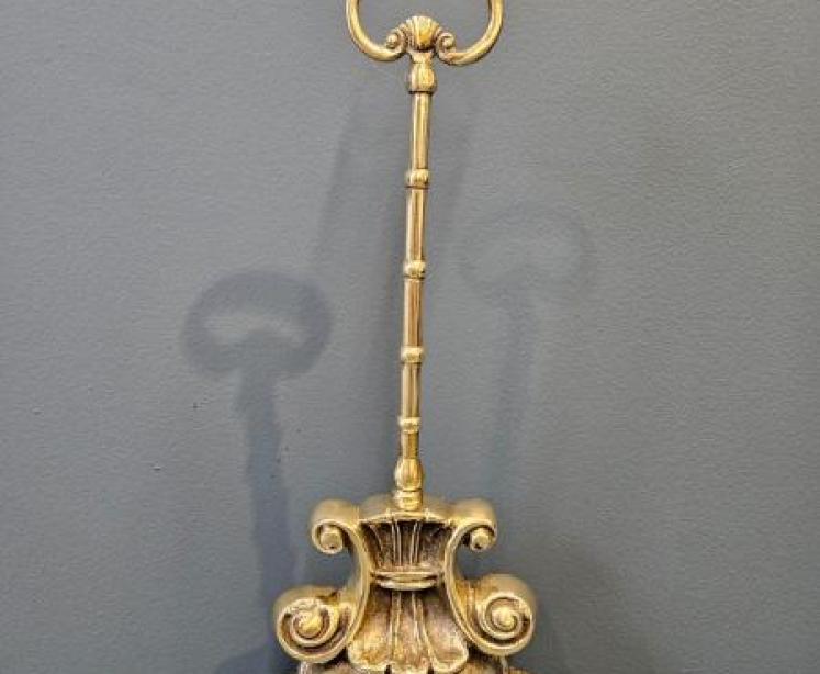 Victorian Cast Brass and Iron Door Stop  - Image 1