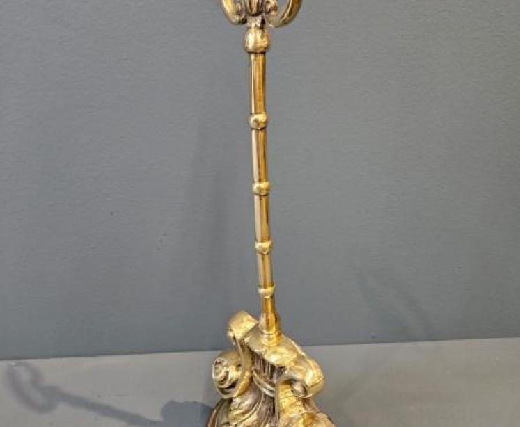 Victorian Cast Brass and Iron Door Stop  - Image 4