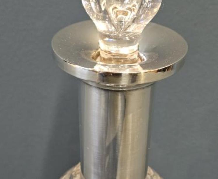 George V Silver Neck Cut Crystal Decanter - Image 2