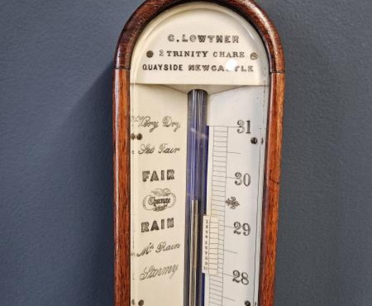Victorian Marine Stick Barometer and Gimbal - Image 3