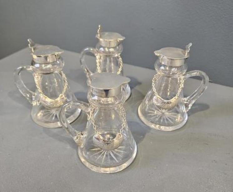 Matching Hallmarked Set of 4 Whisky Noggins - Image 3