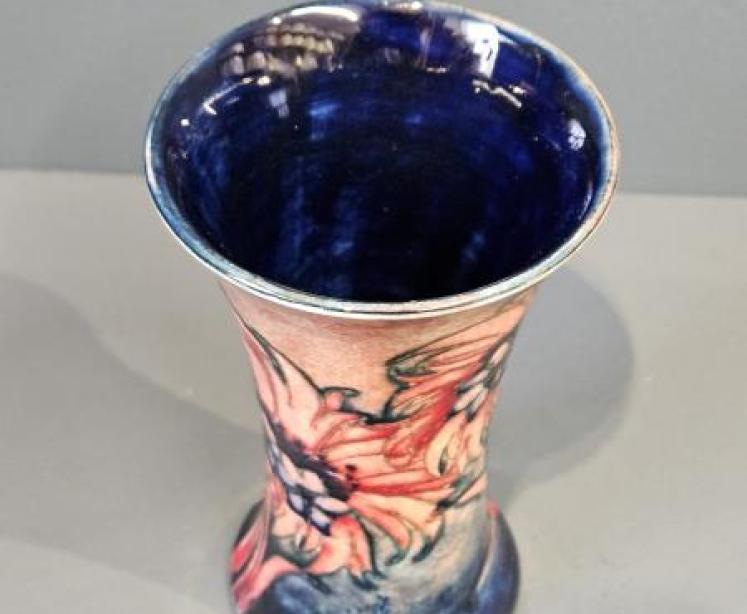 Rare Moorcroft Flambe Cornflower Vase - Image 2
