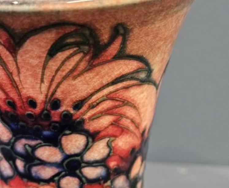 Rare Moorcroft Flambe Cornflower Vase - Image 3