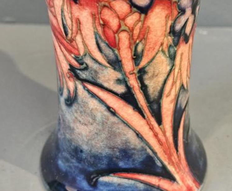 Rare Moorcroft Flambe Cornflower Vase - Image 4