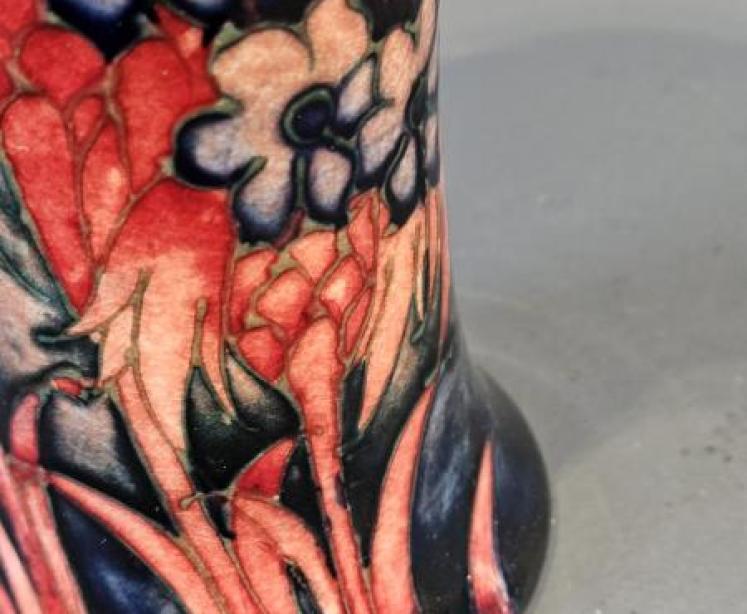 Rare Moorcroft Flambe Cornflower Vase - Image 7