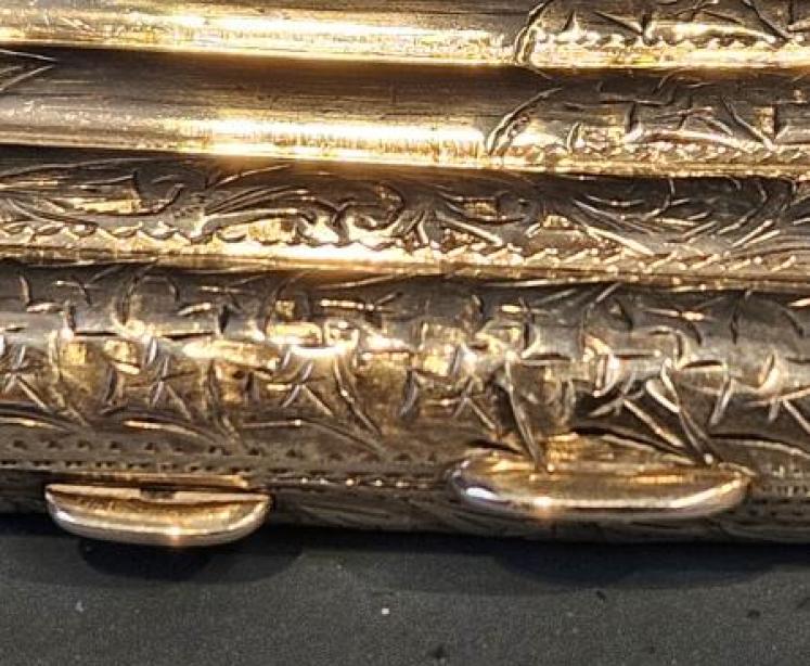 Edwardian Chased Cast Silver Cheroot Case - Image 4