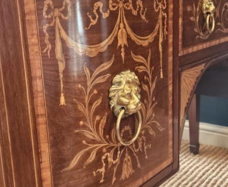 Superb Quality Victorian Edwards & Roberts Sheraton Inlaid Sideboard - Image 6