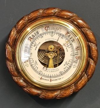 Aitchison & Co Rope Twist Case Skeletonised Barometer