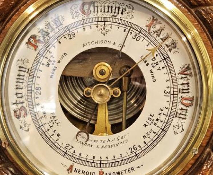 Aitchison & Co Rope Twist Case Skeletonised Barometer - Image 2