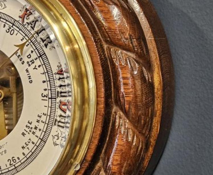 Aitchison & Co Rope Twist Case Skeletonised Barometer - Image 3