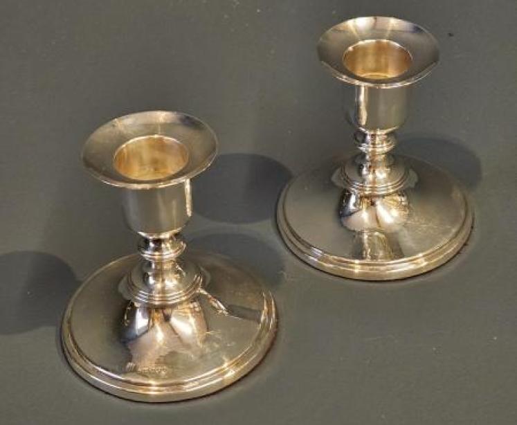 Pair of Victorian Silver Candlesticks - Image 5