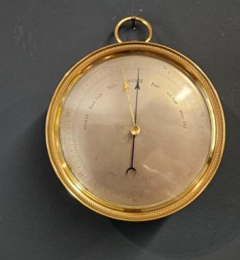 Victorian Bronze Cased Marine Barometer