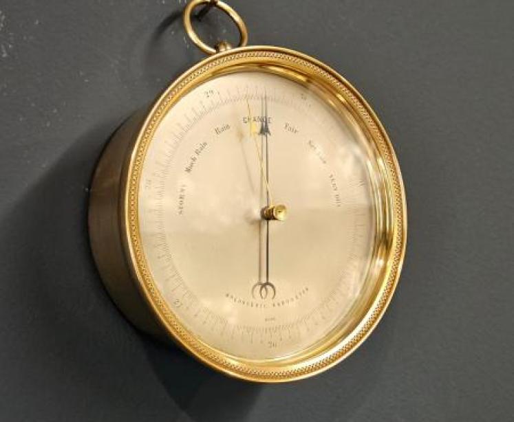 Victorian Bronze Cased Marine Barometer - Image 3