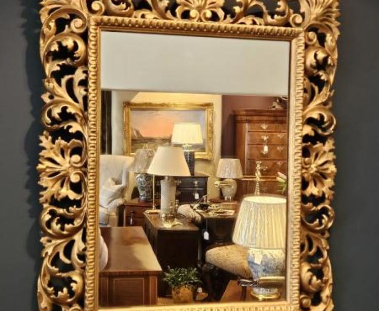 Victorian Timber Gilt Florentine Mirror - Image 1