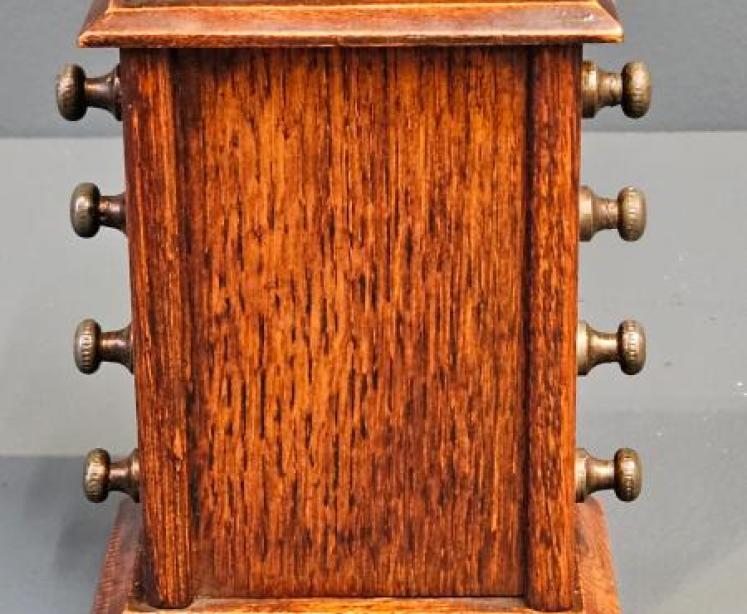 Small Edwardian Oak Perpetual Desk Calendar - Image 5