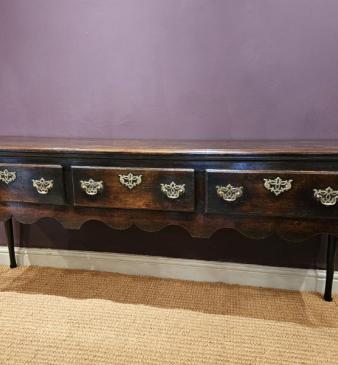 George II Shallow Proportioned Oak Dresser