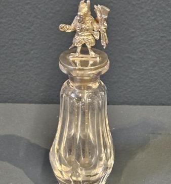 Crystal and Silver Snuff Bottle