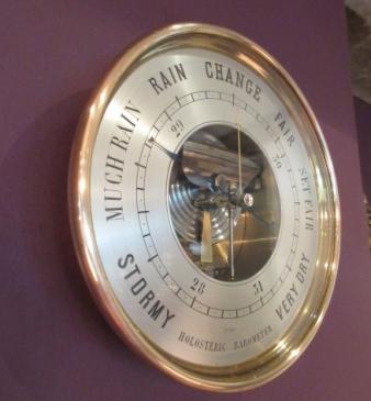 Large 19th Century 8" Holosteric Marine Barometer