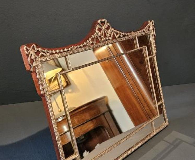 Edwardian Silver Framed Mirror by William Comyns - Image 6