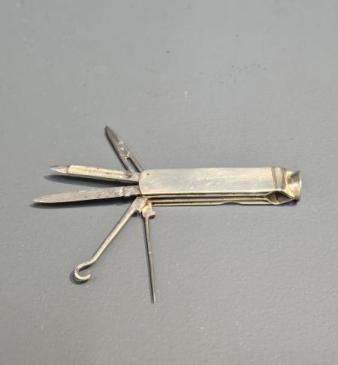 Levi & Salaman Silver Pen Knife and Cheroot Cutter