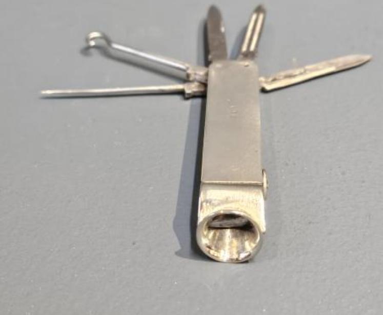Levi & Salaman Silver Pen Knife and Cheroot Cutter - Image 3