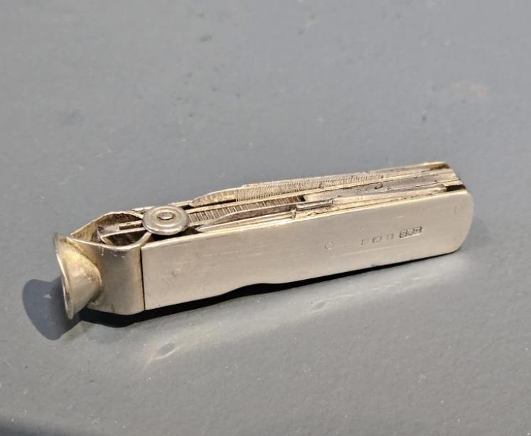 Levi & Salaman Silver Pen Knife and Cheroot Cutter - Image 5