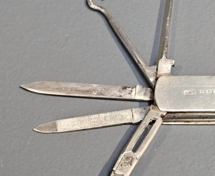 Levi & Salaman Silver Pen Knife and Cheroot Cutter - Image 6