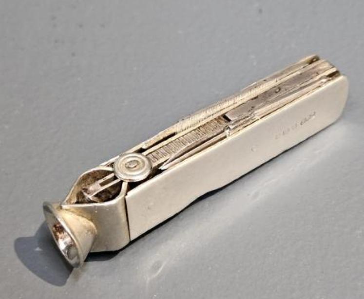 Levi & Salaman Silver Pen Knife and Cheroot Cutter - Image 7