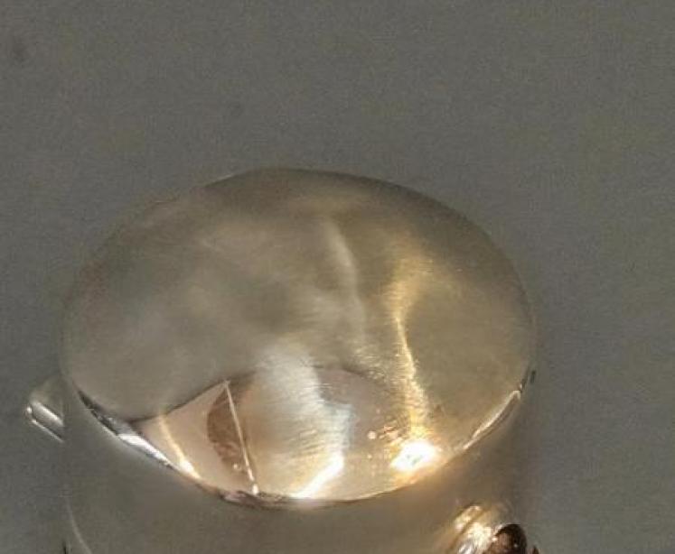 Silver and Cranberry Glass Serpent Scent Bottle - Image 4