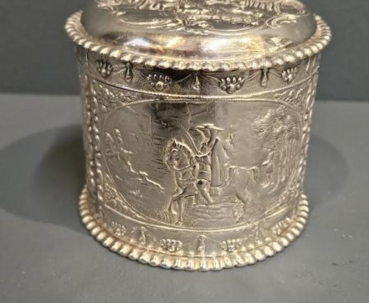 Immaculate Victorian Silver Tea Canister - Image 1