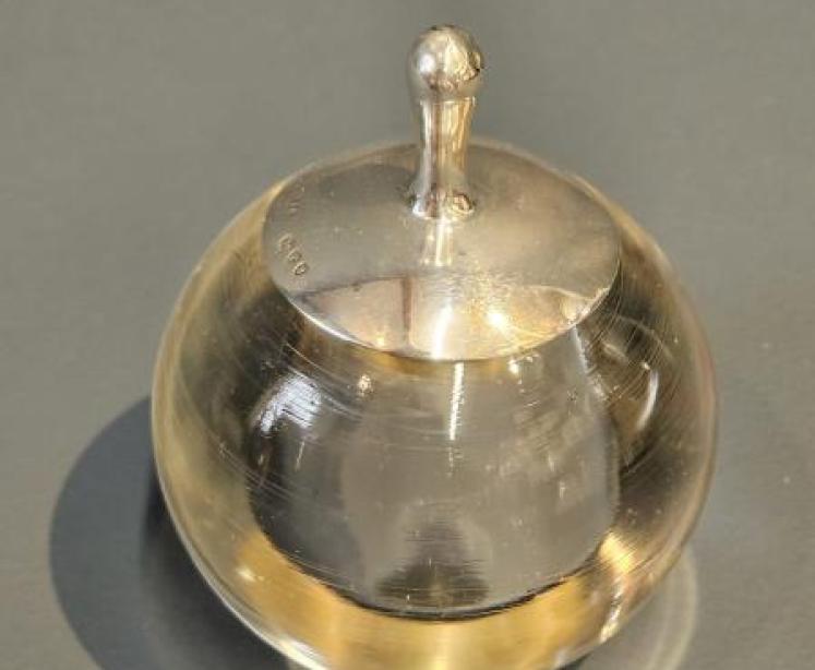 Silver Top Paperweight Glue Pot - Image 1