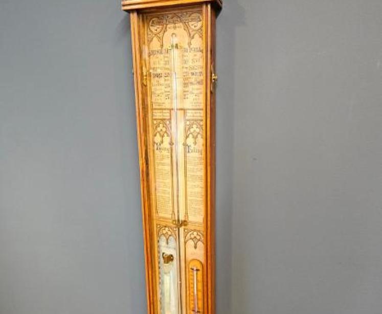 Victorian Oak Cased Fitzroy Barometer - Image 3