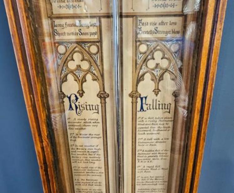 Victorian Oak Cased Fitzroy Barometer - Image 5