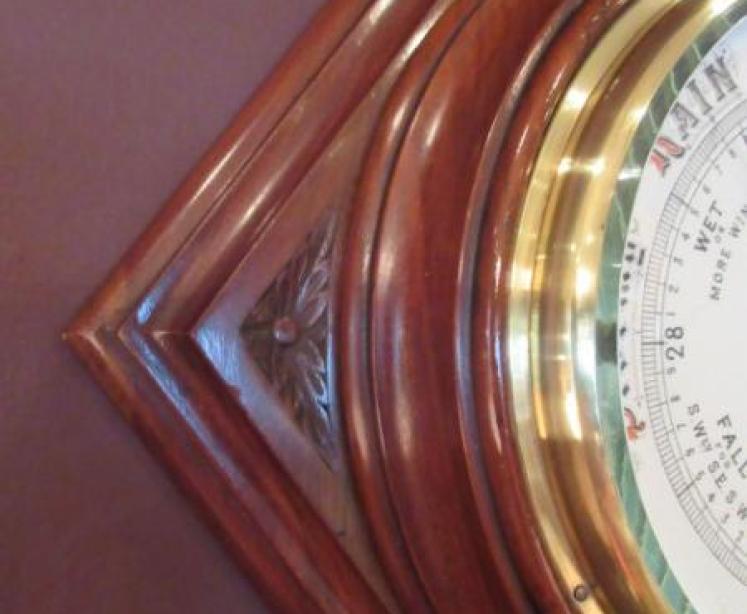 High Quality Victorian Polished Walnut Barometer - Image 5