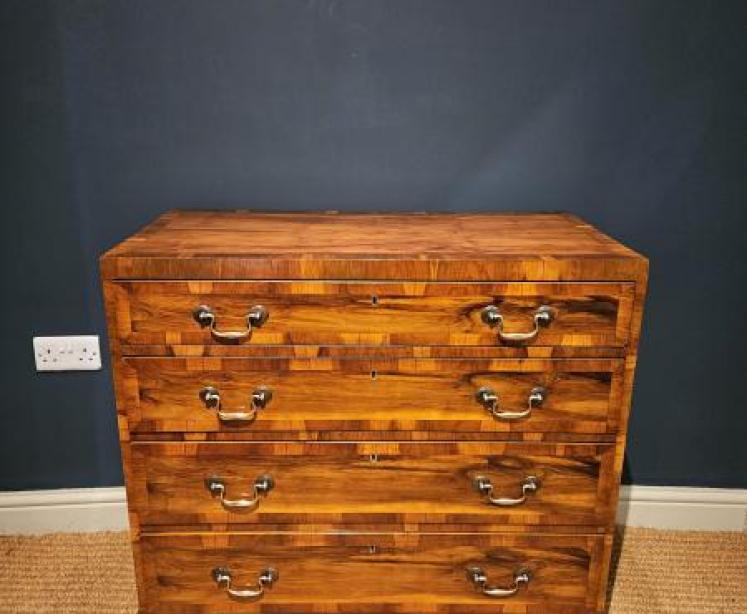Superb Georgian Yew Wood Chest of Drawers - Image 1