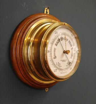 Victorian Barker of Kensington Bulkhead Barometer
