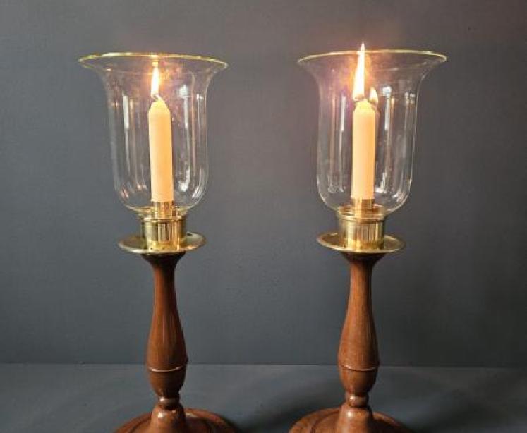 Pair of Edwardian Candlesticks and Shades - Image 5