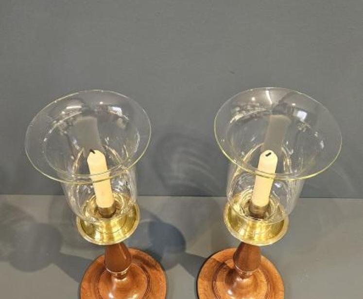 Pair of Edwardian Candlesticks and Shades - Image 6