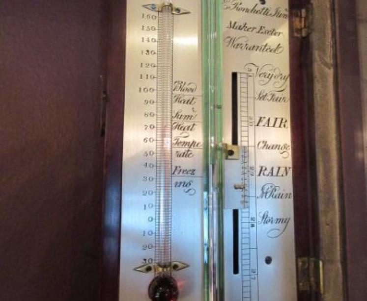Fine 19th Century Sheraton Inlaid Stick Barometer - Image 2