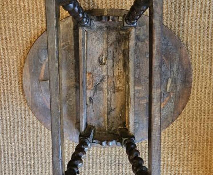 George I Oak Drop Leaf Occasional Table - Image 3