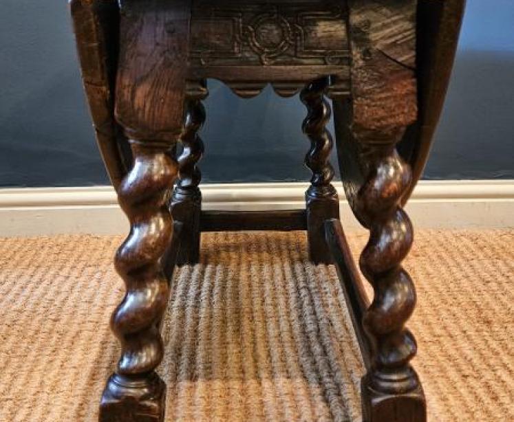 George I Oak Drop Leaf Occasional Table - Image 7