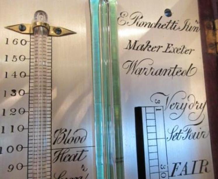 Fine 19th Century Sheraton Inlaid Stick Barometer - Image 3